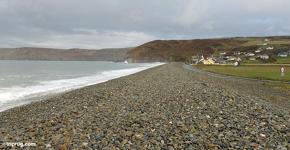 Newgale beach in Pembrokeshire coast to Broad Haven walk