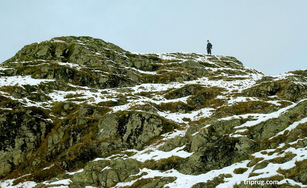 Rocky area along the path
