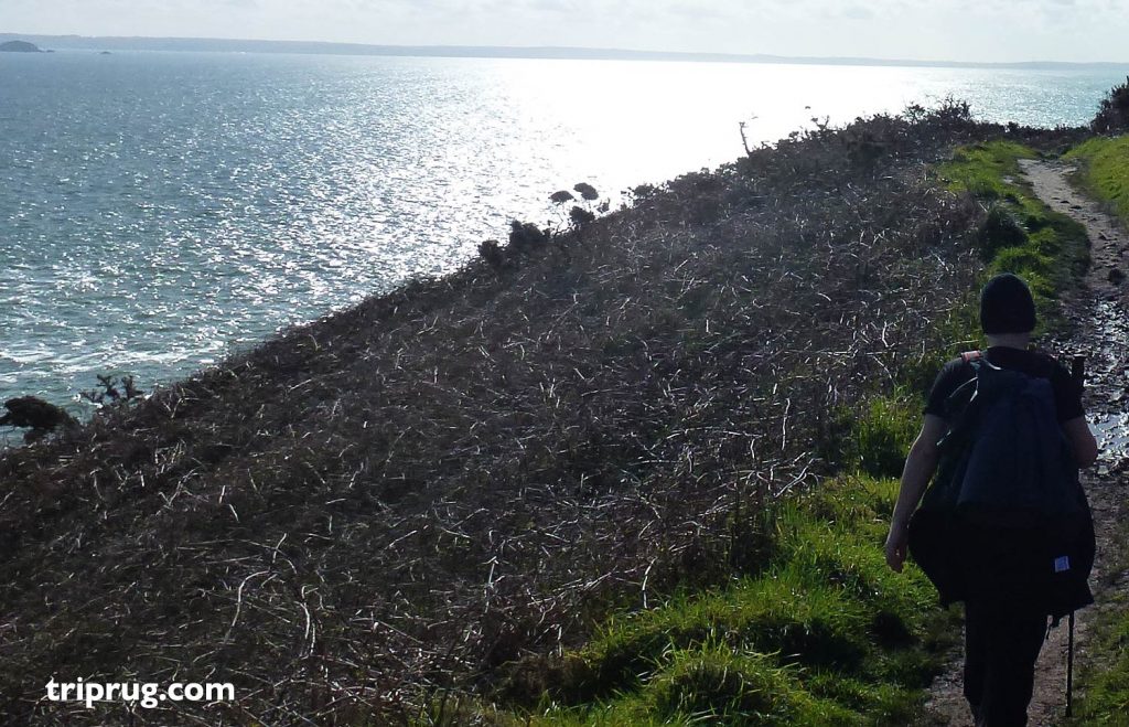 hiking along a coast