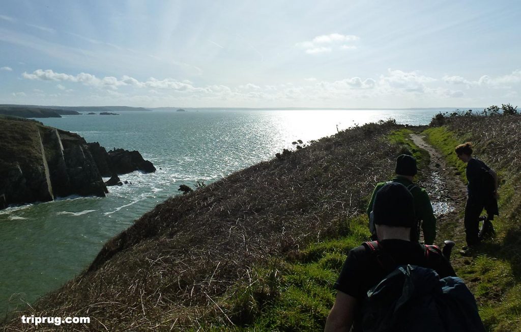 the cliffs of St David's Peninsula towards the west